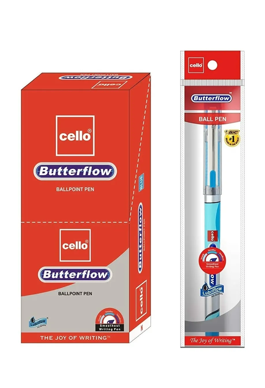 Cello Butterflow Simply Ball Pen 0.7 mm Blue Pen  Plastic Jar Pack of 25 Pen